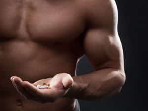 Men with testosterone booster pills